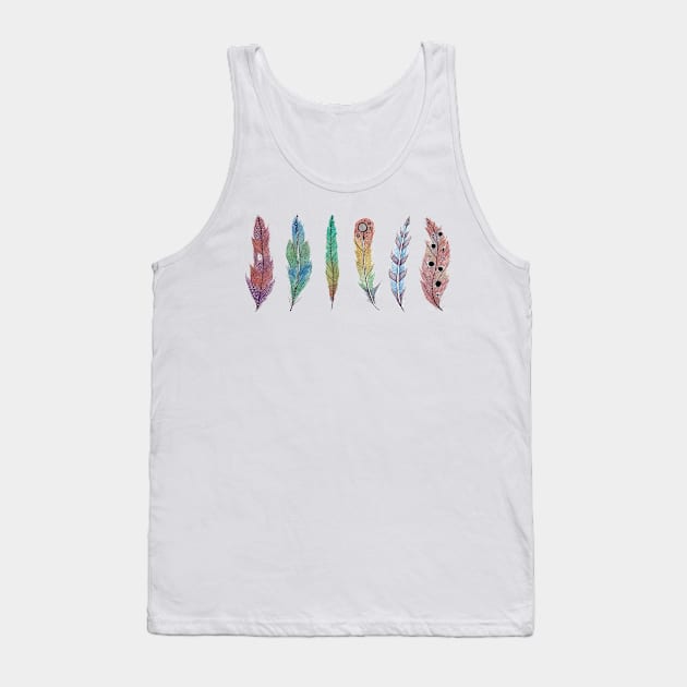 Colorful feathers 1 Tank Top by nadiaham